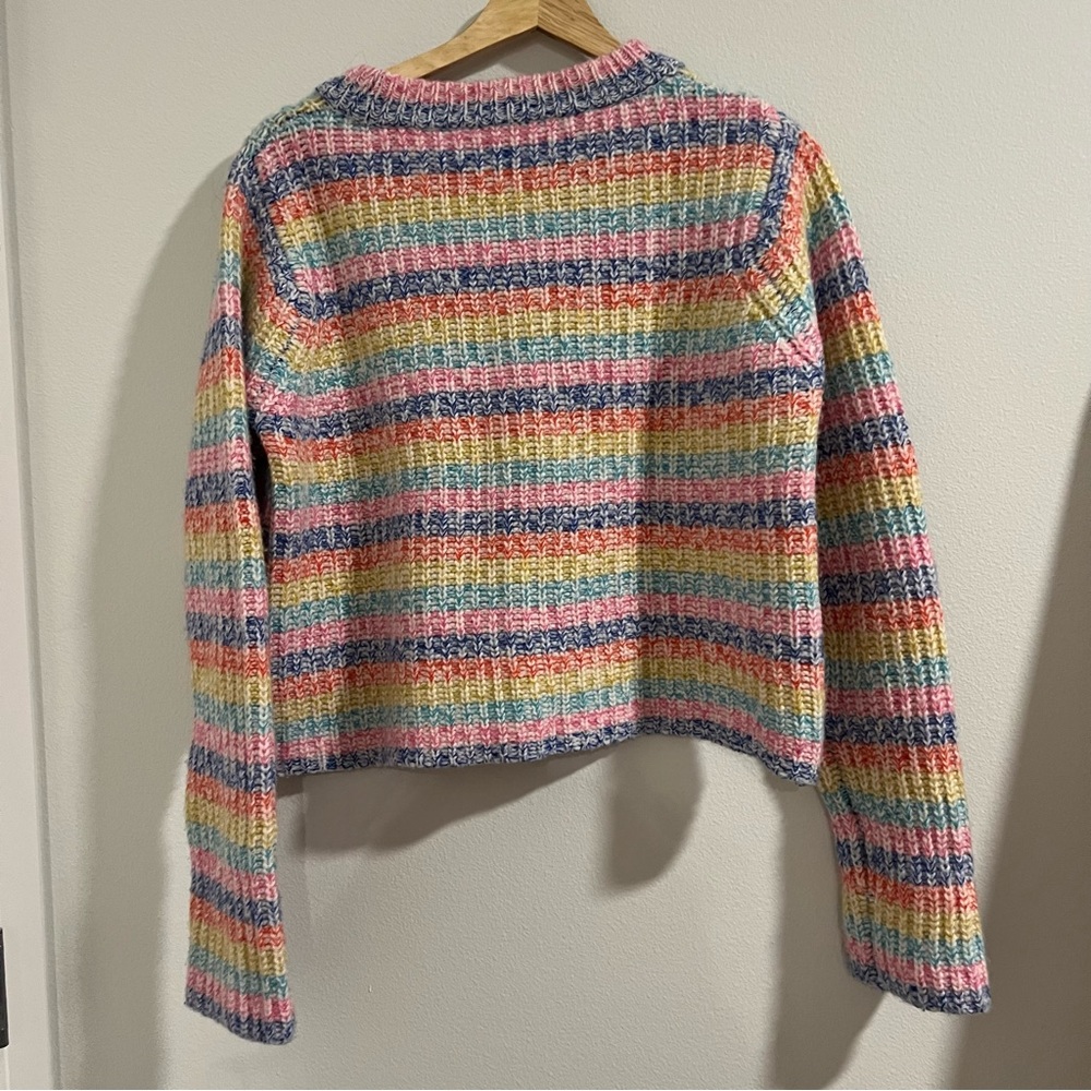La Ligne rainbow pastel cropped sweater cherie sweater crewneck. - Picture 6 of 7